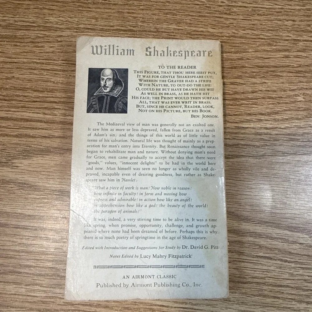 The Tempest Classic Paperback Book by‎ William Shakespeare from Airmont 1965